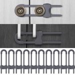 10 Pieces Cabinet Locks for Babies, U-Shaped Proofing Drawers Safety Child Locks Adjustable, Easy to Use Childproof Latch for Knob Handle on Kitchen Door Storage Cupboard Closet Dresser (White)